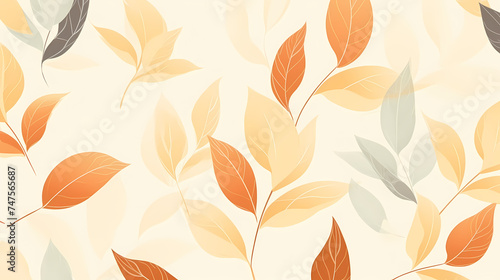 Abstract leaves background pattern in digital art