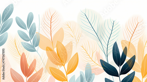 Seamless background picture, leaves pattern