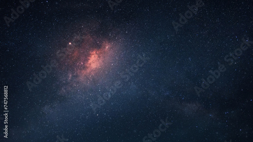 Beautiful starry sky wallpaper. Deep space with many stars and galaxies photo