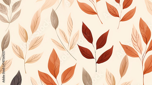 Seamless background picture, leaves pattern