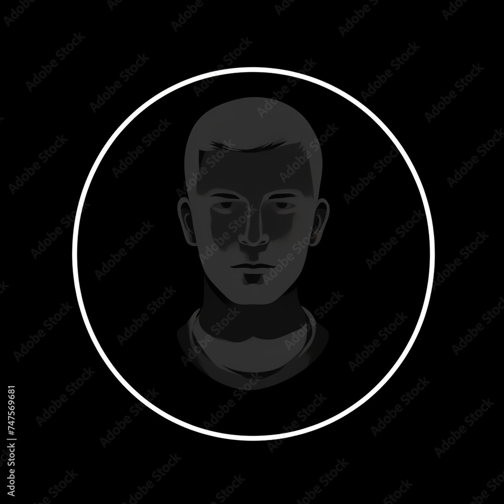 very simple human icon, the human is in a circle , only the face is to be seen сreated with Generative Ai very simple human icon, the human is in a circle , only the face is to be seen сreated with Generative Ai