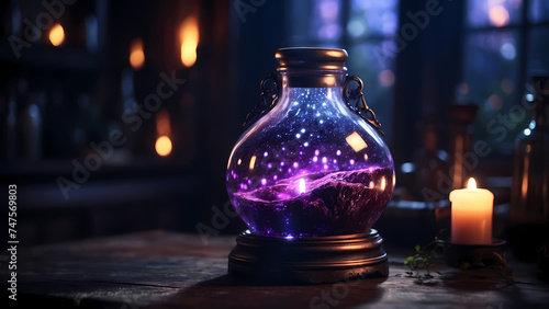 Enchanted Elixir: Glowing Magic Potion