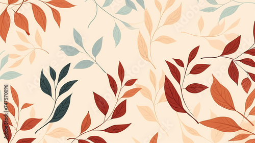 Seamless background picture, leaves pattern