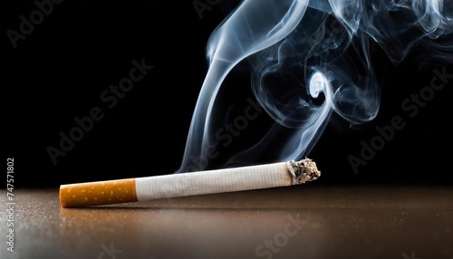 Generated image of cigarette with smoke