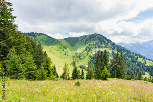 Paysage de montagne châtel France, en été, pendant les vacances photo