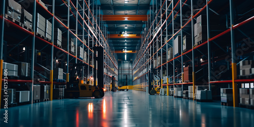 Futuristic Technology Retail Warehouse.