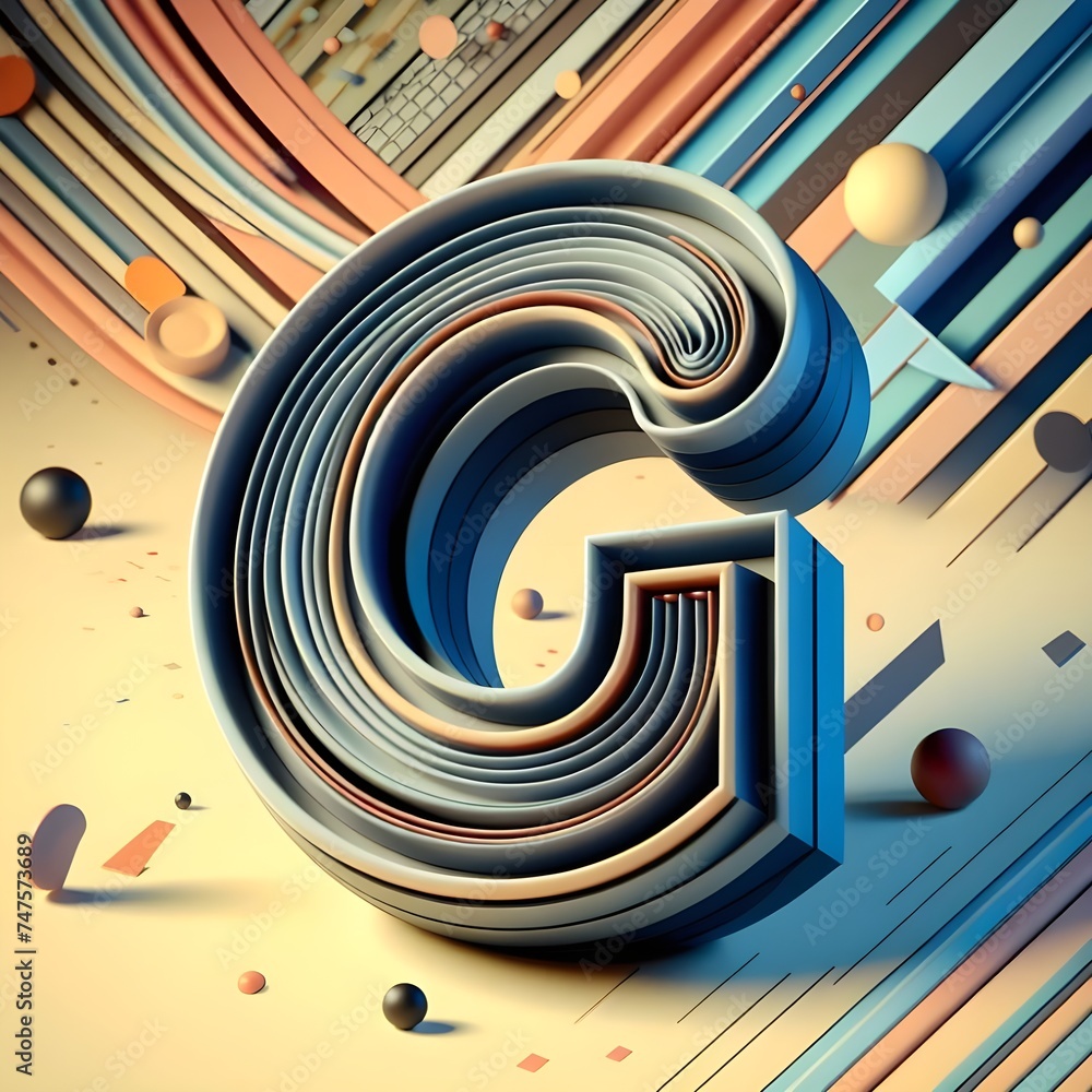 3D letter G 3D letter G