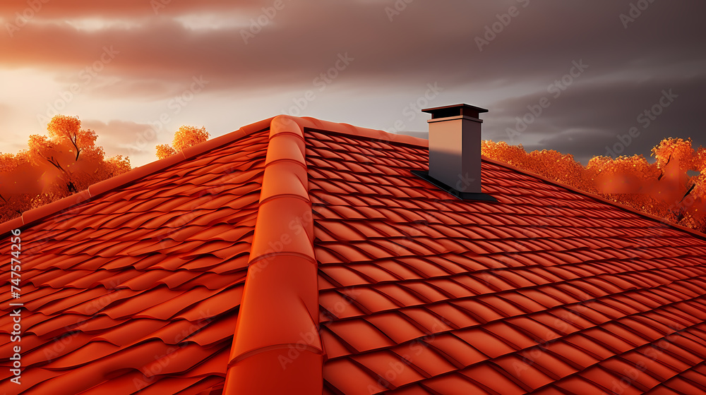 Naklejka premium house roof,house roof top view