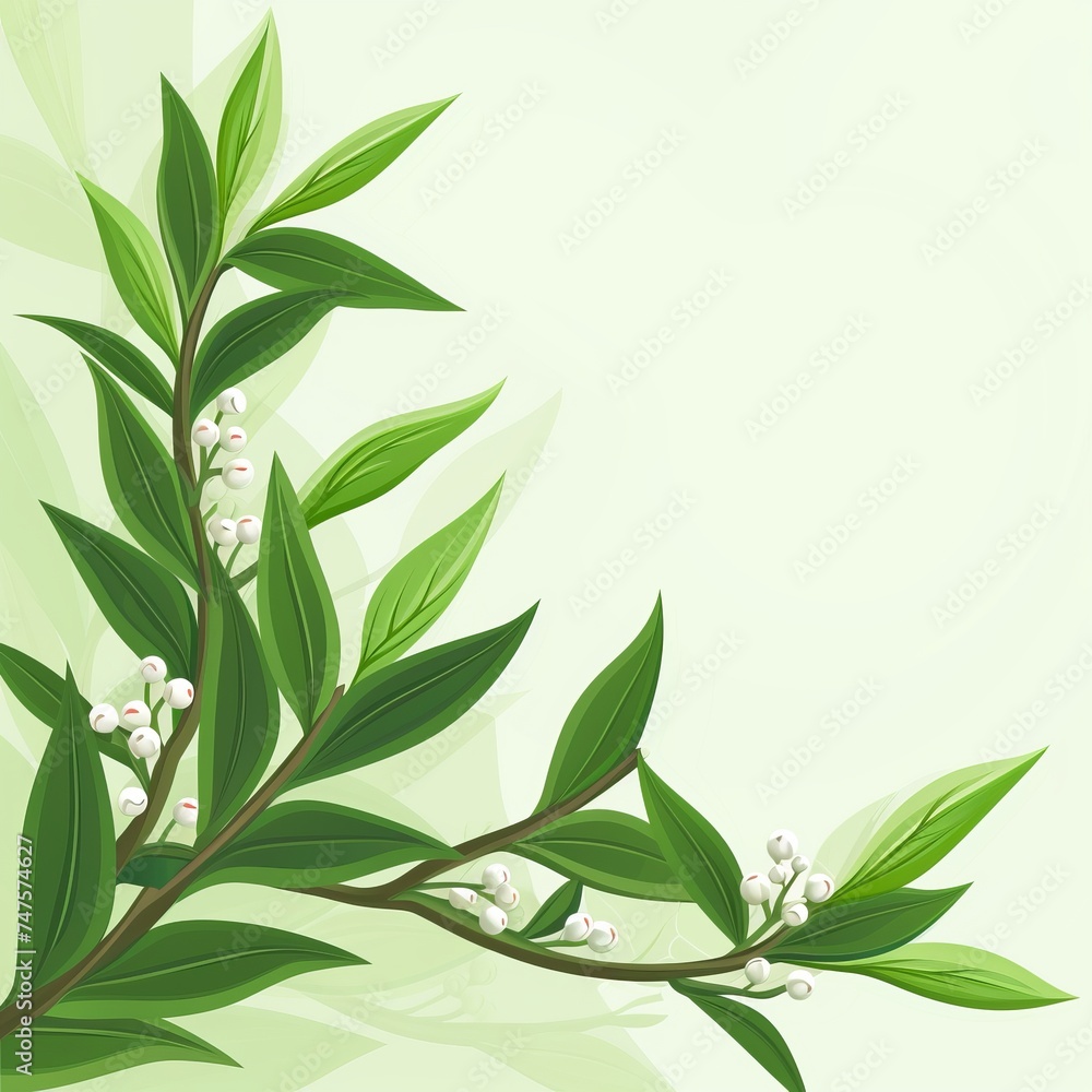 green leaves and twigs background. green leaves and twigs background.