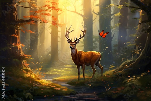 a deer in a forest © Andrei