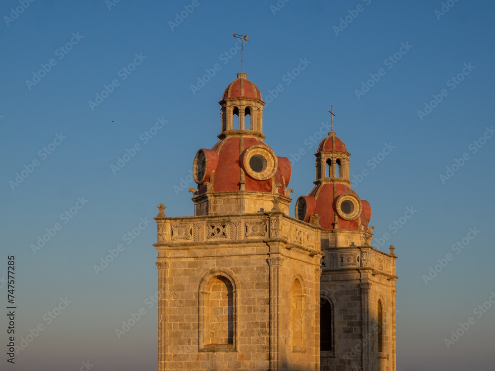 Towrs of the Sant Agusti Church in the sunset light, Ciutadella de Menorca