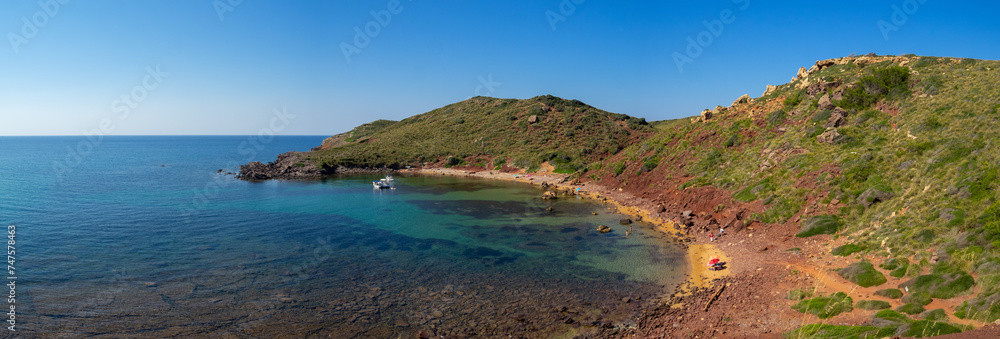 Panorama of Cala Rotja, Menorca