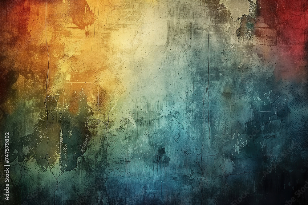 Obraz premium colorful grunge faded background, painted, abstract