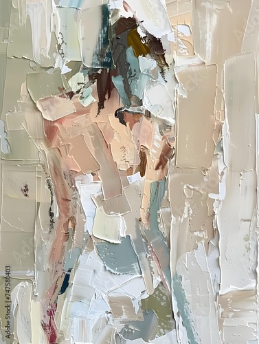 loose palette knife abstract figure study, beautifully blended, large strokes, oil paint  photo