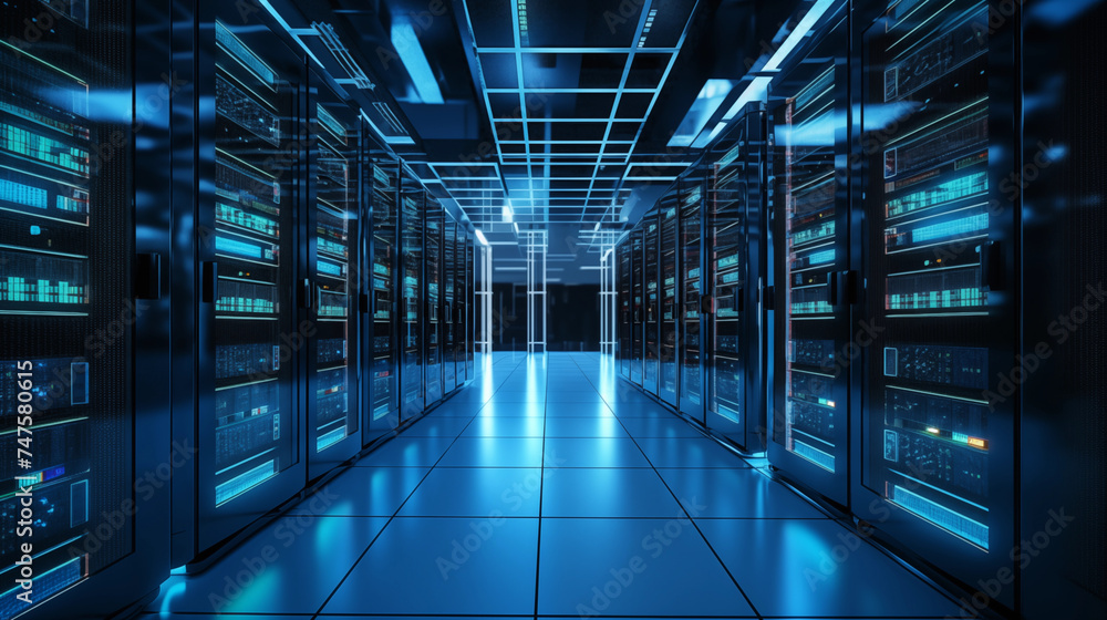 Data technology center server racks Data technology center server racks