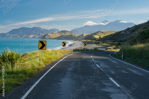 Highway No.1 bei Clarence, Canterbury, Südinsel, Neuseeland, Ozeanien photo