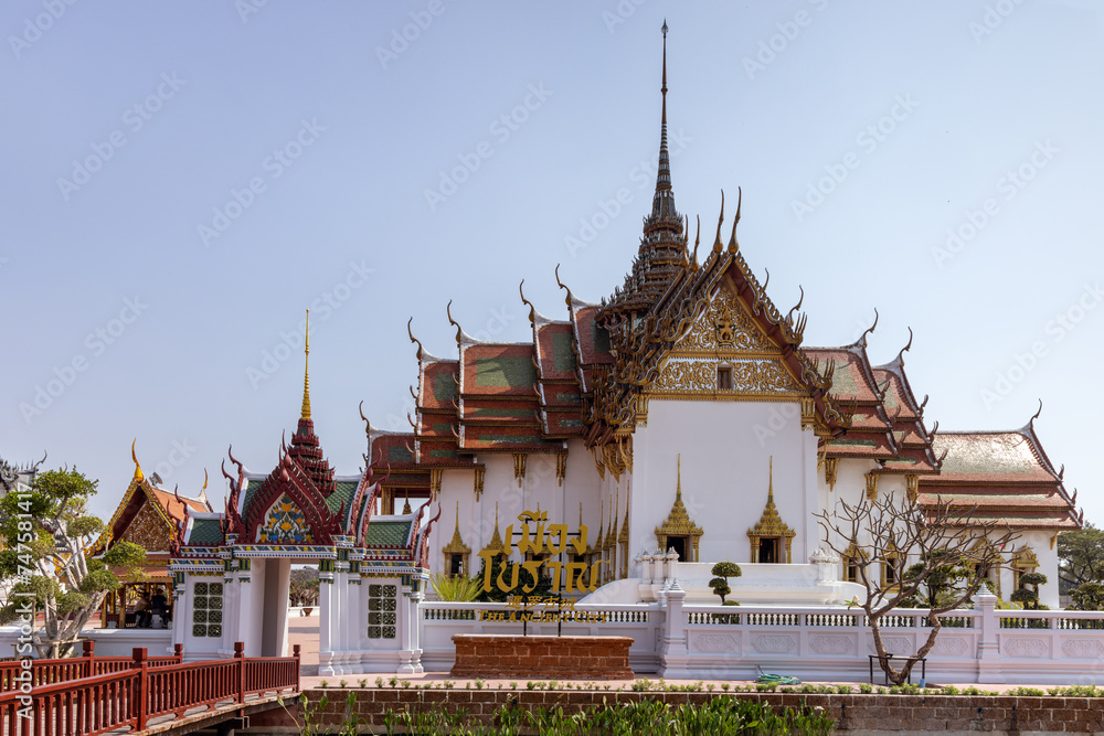 Dusit Maha Prasat Palace (The Grand Palace) in Ancient City, Bangkok, Thailand