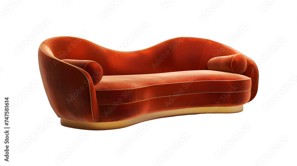 A modern sofa with sleek lines, unique style, luxury sofa, transparent background A modern sofa with sleek lines, unique style, luxury sofa, transparent background