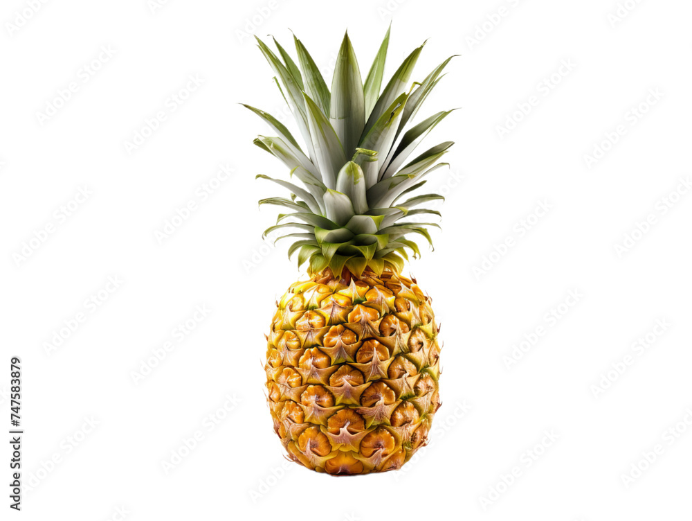 Raw and fresh pineapple isollated on the transparent background Raw and fresh pineapple isollated on the transparent background