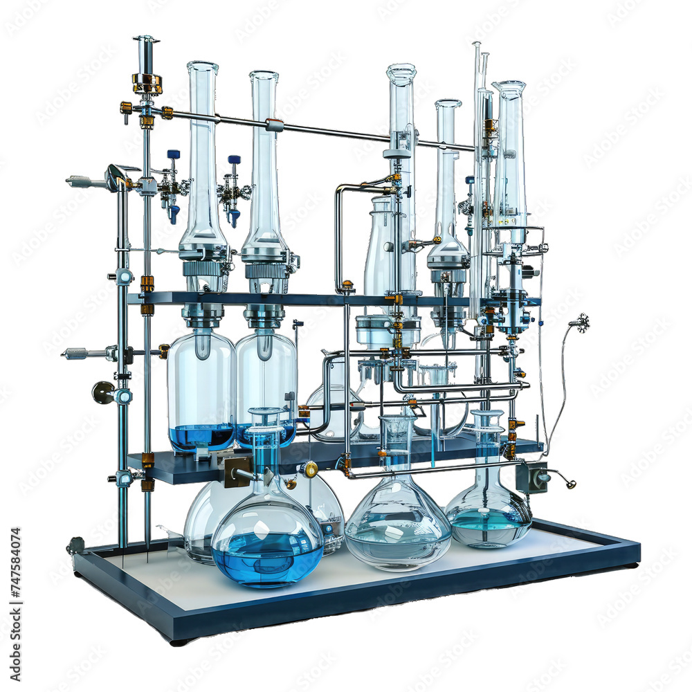 A Laboratory With Lab Equipment.. Isolated on a Transparent Background. Cutout PNG. A Laboratory With Lab Equipment.. Isolated on a Transparent Background. Cutout PNG.