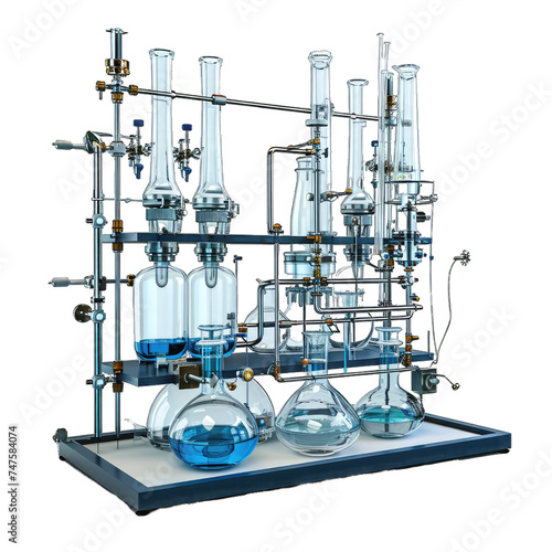 A Laboratory With Lab Equipment.. Isolated on a Transparent Background. Cutout PNG.
