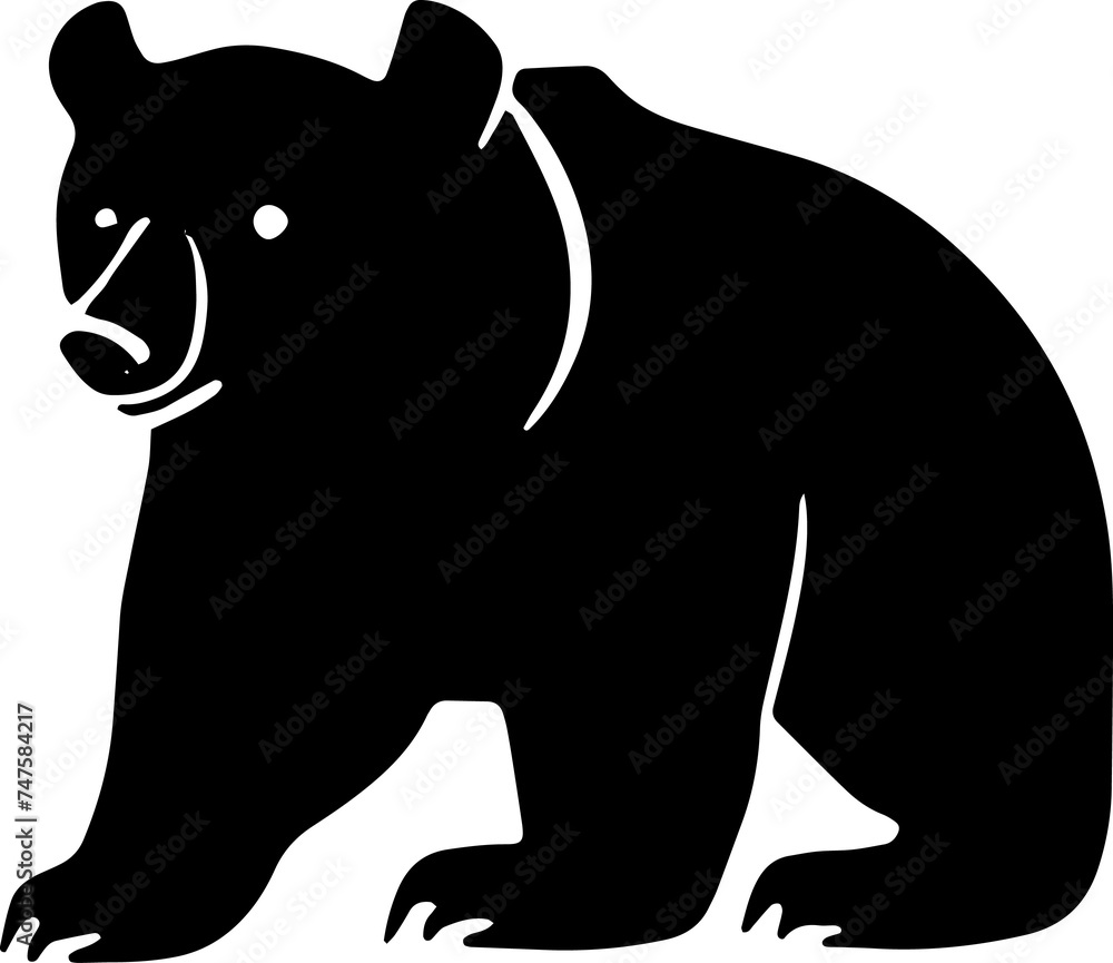 Obraz premium Bear Varieties in Monochrome Vector Illustrations