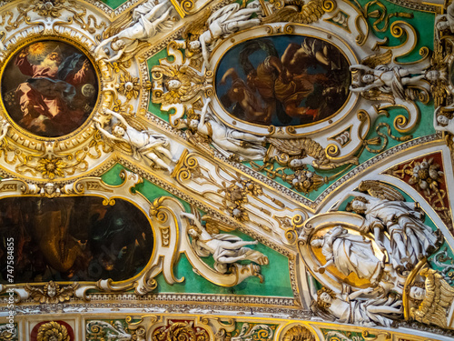 Frescos on the walls of Bergamo's Santa Maria Maggiore