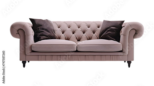  A sleek and modern sofa positioned, transparent background © MistoGraphy