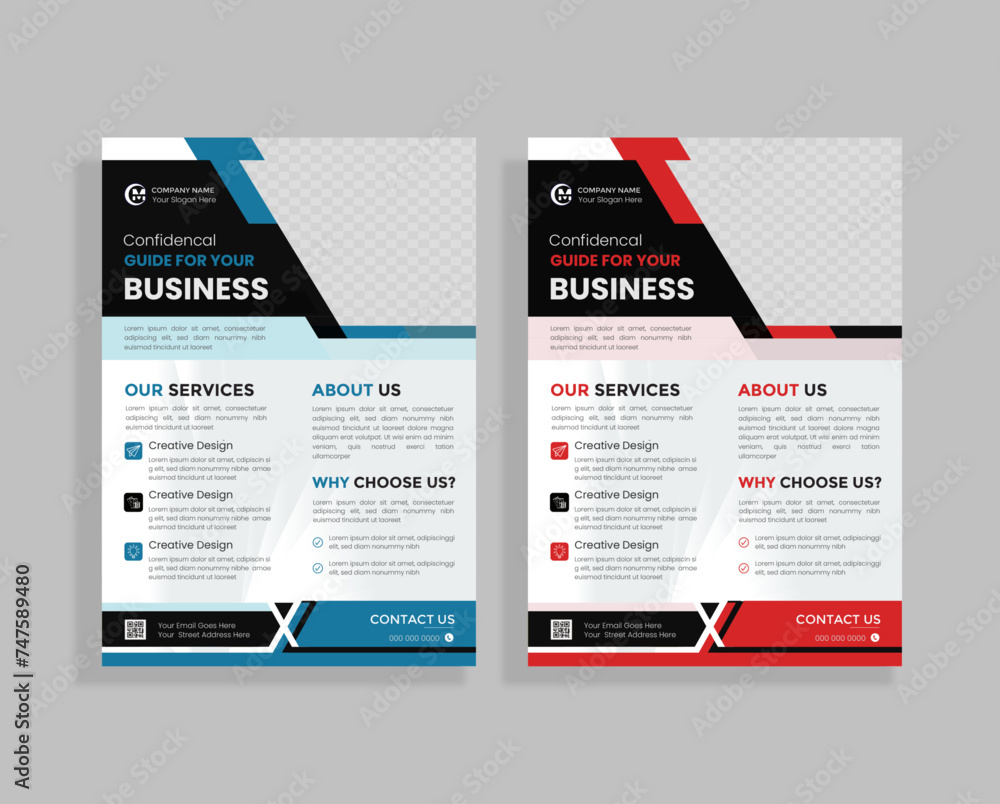 Obraz premium Elegant & expert business flyer & leaflet design agency