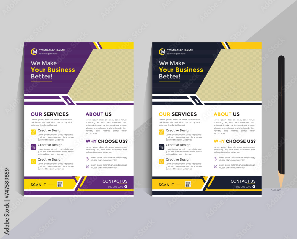 Obraz premium creative & unique flyer design template