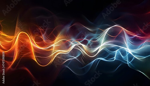 Dynamic Abstract Colorful Waves in Motion