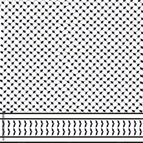 Palestine Scarf pattern Arabic Black kufiya