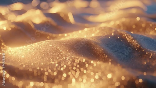 Closeup of shifting sand particles revealing a subtle gradient of warm tones.