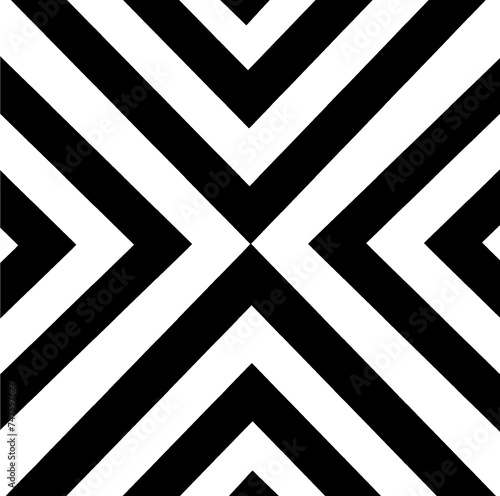 Black and white geometric print. Stylish contemporary design illustration