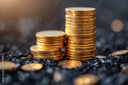 Gold Coin, Investment background image