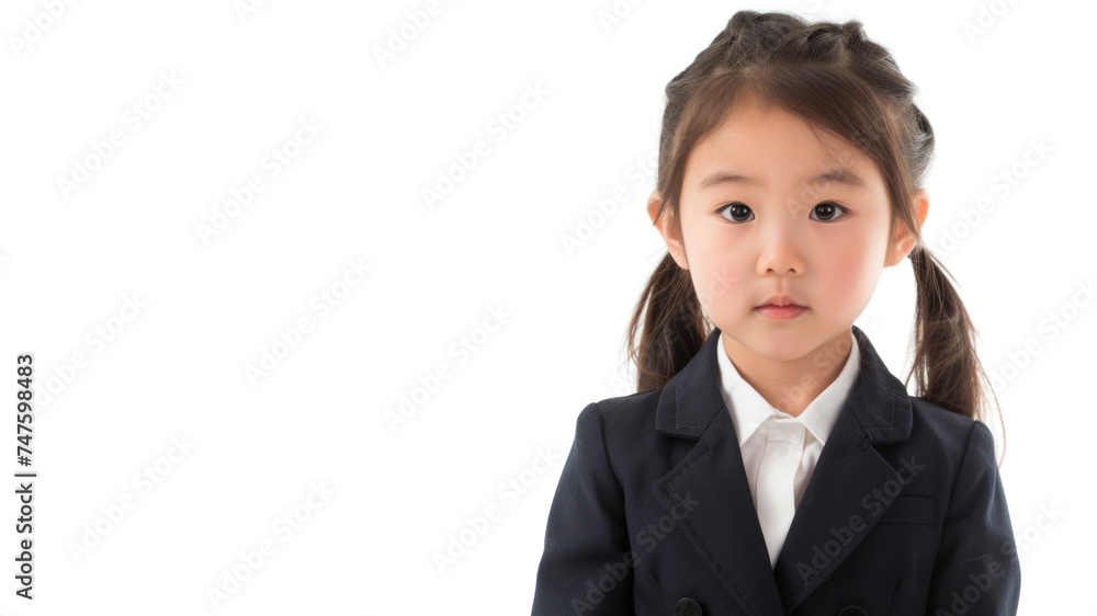 asian girl dressed up as a manager / businesswoman isolated on white background asian girl dressed up as a manager / businesswoman isolated on white background