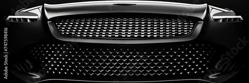 Car grill. car detail on the outside. photo