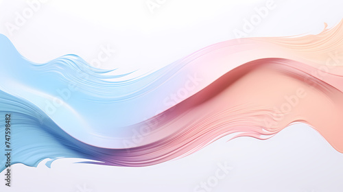 Lipstick strokes smear on isolated white background