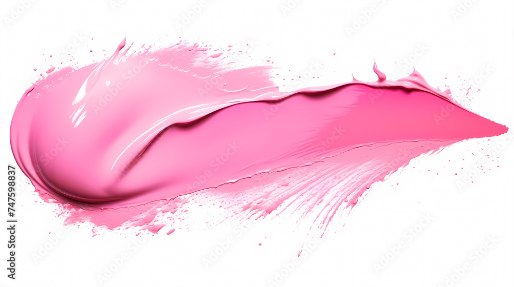 Lipstick strokes smear on isolated white background Lipstick strokes smear on isolated white background