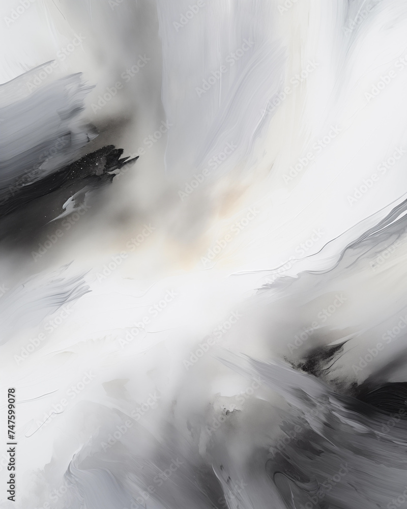 soft grey, black and white abstract brush painting background soft grey, black and white abstract brush painting background