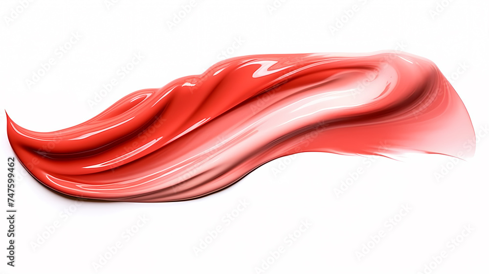 Lipstick strokes smear on isolated white background Lipstick strokes smear on isolated white background