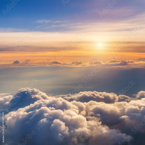 Clouds over the sky, aerial view . Sky clouds background. 
