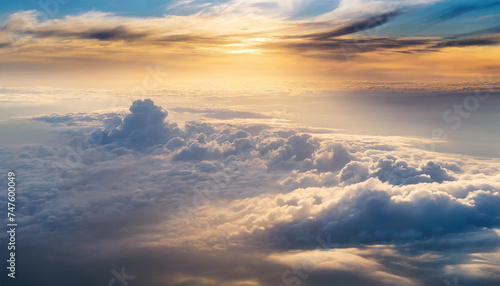 Clouds over the sky, aerial view . Sky clouds background. 