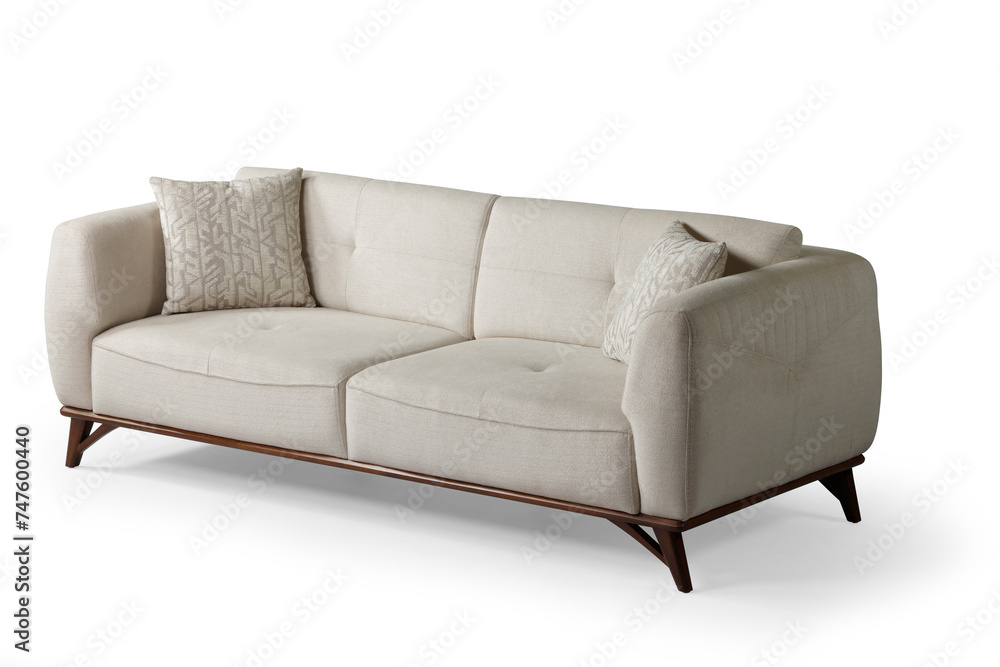 Modern sofa isolated on white background . corner view Modern sofa isolated on white background . corner view