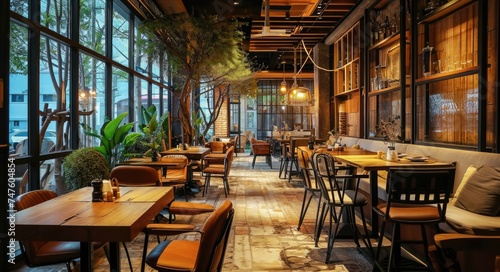 Stylish Urban Dining: Exquisite Furniture and Scenic Terrace Views