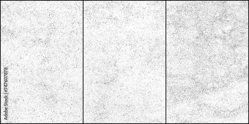 Black texture on white. Worn effect backdrop. Old paper overlay. Grunge background. Abstract pattern. Set vector illustration, eps 10.	