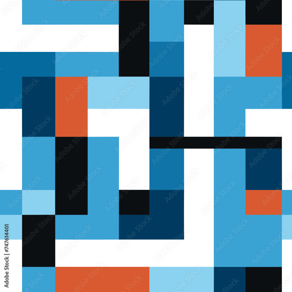 seamless pattern with abstract geometric shapes