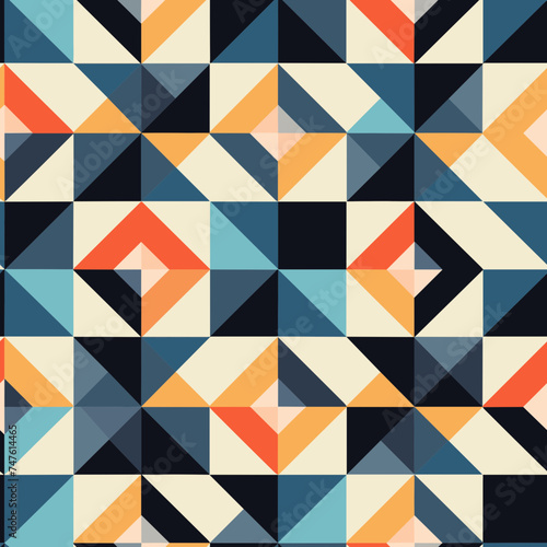 seamless pattern with abstract geometric shapes