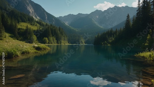 Quiet lake in the mountains