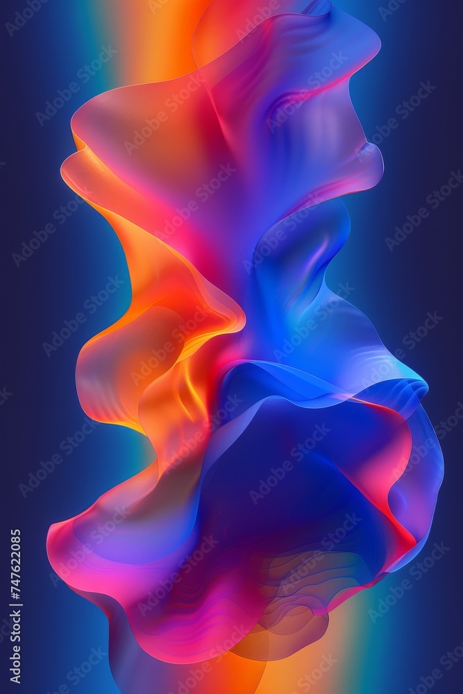 Fluid color blobs in a different shapes of dark blue background Fluid color blobs in a different shapes of dark blue background